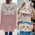 thumbnail image 2 of Kawaii birthday gift Chiikawa Hachiware Usagi Home nap Air conditioning All-season universal cloak blanket cape pajamas, 2 of 12