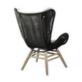 thumbnail image 4 of King Indoor Outdoor Lounge Chair in Light Eucalyptus Wood with Charcoal Rope and Gray Cushion, 4 of 4