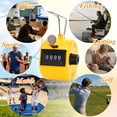 thumbnail image 4 of 4-Digit Handheld Tally Counter - Color Digital Clicker with Metal Hoop, 0000-9999 Range, Compact 1.69"x1.18" Plastic Counter for Events & Inventory (1 Pack), 4 of 6