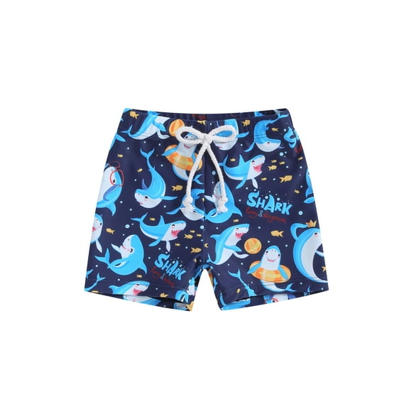 JYYYBF Toddler Boys Swim Trunks Shark Print Elastic Waist Swim Shorts Little Boys Bathing Suit Swimsuit Toddler Boy Swimwear