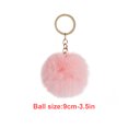 thumbnail image 4 of Fuzzy Ball Keychain Supple Comfortable Lovely Key Rings Adorable Practical Key Chains Women for Children Adults Elderly Students Pink 9cm, 4 of 6