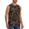 thumbnail image 2 of Bingfone Decorative Feathers Pattern Men's Tank Tops Workout Sleeveless Tee Shirts Running Beach Tanks for Men-Small, 2 of 4