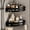 2 Tier, variant on 3-Tier No Drilling Shower Corner Shelf, Adhesive and Screw Mount Bathroom Corner Shower Caddy Organizer, PP Material No Hooks Space-Saving Storage Shelf with 24lbs Load Capacity, Black