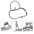 thumbnail image 4 of Uxcell Metal Purse Frames, 7.5" 2Pack Kiss Lock Clasp Frame for Coin Bags Sewing DIY, Black, 4 of 6