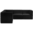 thumbnail image 4 of Meridian Furniture Quincy Sectionnel Modulaire en Velours Noir, 4 of 12