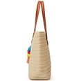 thumbnail image 3 of PIKADINGNIS Straw Beach Bags Tote Tassels Bag Hobo Summer Handwoven Shoulder Bags Purse With Pom Poms, 3 of 6