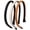 1cm(black/white/brown), variant on Kukuzhu 3 Pcs Nylon Cotton Wire Woven Headbands, Solid Color Fashion Hair Hoop, Suitable for Women and Girls (1.8cm(black/white/brown))