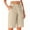 Khaki, variant on Cmfcve Bermuda Shorts for Women Knee Length High Waisted Summer Dressy Casual Chino Shorts