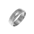 thumbnail image 4 of 14K solid white gold high polish custom hand engraved Hawaiian scroll 6mm ring size 6, 4 of 5