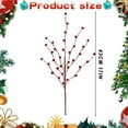 thumbnail image 2 of 1 Pack 17 inch Artificial Red Berry Picks, Artificial Red Berries Stems for Christmas Tree Holly Berry Branches Ornaments Wreath Crafts Wedding Holiday Season Winter Home Christmas Decorations, 2 of 9