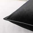thumbnail image 3 of Chic Cozy Square Pillowcases, Unique Flange Decorative Cushion Covers for Your Dream Space - Supersoft Velvet, 16"x16", Black (Pack of 2), 3 of 4