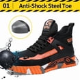 thumbnail image 2 of LAoutun Steel Toe Shoes for Men Mid Cut Work Shoe for Men Industrial Construction Safety Shoes, 2 of 6