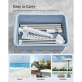 thumbnail image 4 of Clothes Drying Rack 59" Foldable Laundry Drying Rack with 27 Clips 3 Rotatable Arms 4 Legs Stainless Steel White and Silver, 4 of 5