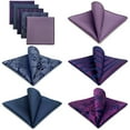 thumbnail image 3 of 5 Pack Men's Pocket Squares Set 12.6" Formal Handkerchiefs for Suits Weddings Tuxedos Assorted Colors Patterns No.20, 3 of 7