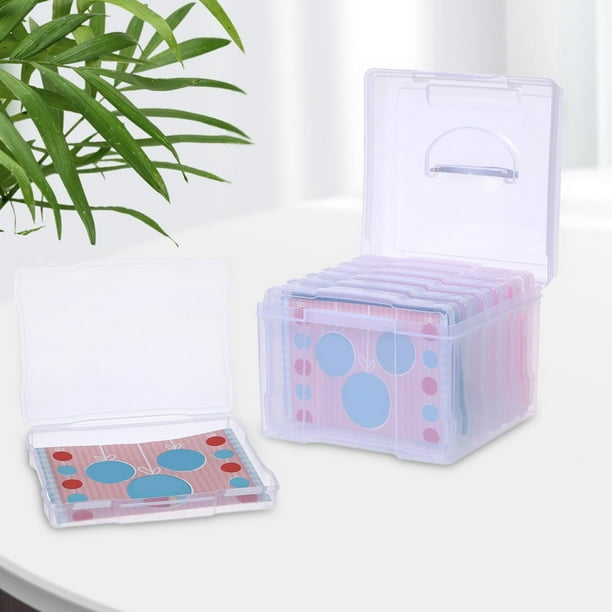 Caja de almacenamiento para tarjetas de felicitación perfecl Organizador de fotos con 6 Divisores extraíbles