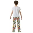 thumbnail image 5 of FORMRS Kids Pajama Pants with Pockets Size 11-12Y Boys Lounge Sleep Bottoms, Black Flowers Pattern, 5 of 8