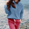 thumbnail image 2 of NMMUED Oversized Shirts for Women, Womens Fall Clothing, Winter Clothing for Women, Oversized Sweatshirt for Women, Long Sleeve Shirts for Women, Blue XXL, 2 of 5