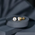 thumbnail image 6 of Rosec Jewels Lab Grown Diamond Stud Earrings for Women - Solitaire Earrings - 8 mm - EF-VS Quality, 14K Yellow Gold, 6 of 8
