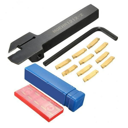 

2x10Pcs MGMN200 Inserts MGEHR1212-2 Lathe Cutter Grooving Tool Holder L Wrench