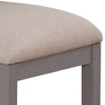 thumbnail image 3 of 24 Inch Wood Counter Stool Set of 2 Cushioned Farmhouse Design Gray, 3 of 6