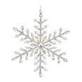 thumbnail image 2 of Melrose 12ct Silver Beaded Snowflake Christmas Ornaments 7" (177mm), 2 of 3