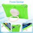 thumbnail image 6 of For iPad 9th 8th 7th Generation Case, Soft Silicone Drop Protection Rotating Kickstand with Shoulder Strap Pencil Holder Kids Friendly Lightweight Case for iPad 10.2" 2021/2020/2019, Green, 6 of 6