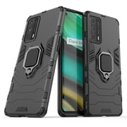 For OPPO Realme X7 Pro UltraShockproof PC + TPU Protective Case with Magnetic Ring Holder(Black)
