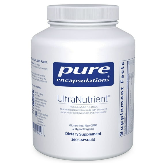 Pure Encapsulations UltraNutrient - Minerals & Multivitamins - Supports Liver & Heart Health* - Supplement for Antioxidants - With Vitamin C, CoQ10 & More - Gluten Free - 360 Capsules