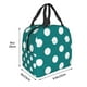 thumbnail image 3 of Easygdp Teal And White Polka Dot Bolsa Térmica Premium - Tela Oxford Impermeable, Gran Capacidad, Bolsillo Frontal, Unisex para Trabajo, Escuela, Actividades al Aire Libre y Picnics, 3 of 8