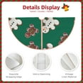 thumbnail image 5 of Bingfone Christmas Tree Skirt Mat Christmas Decoration Interior 48"-Gingerbread Snowman Cookies, 5 of 8