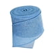 thumbnail image 5 of Cinta de arpillera con alambre, rústica, navideña, versátil, de 50 mm de ancho, decorativa. Azul, 5 of 9
