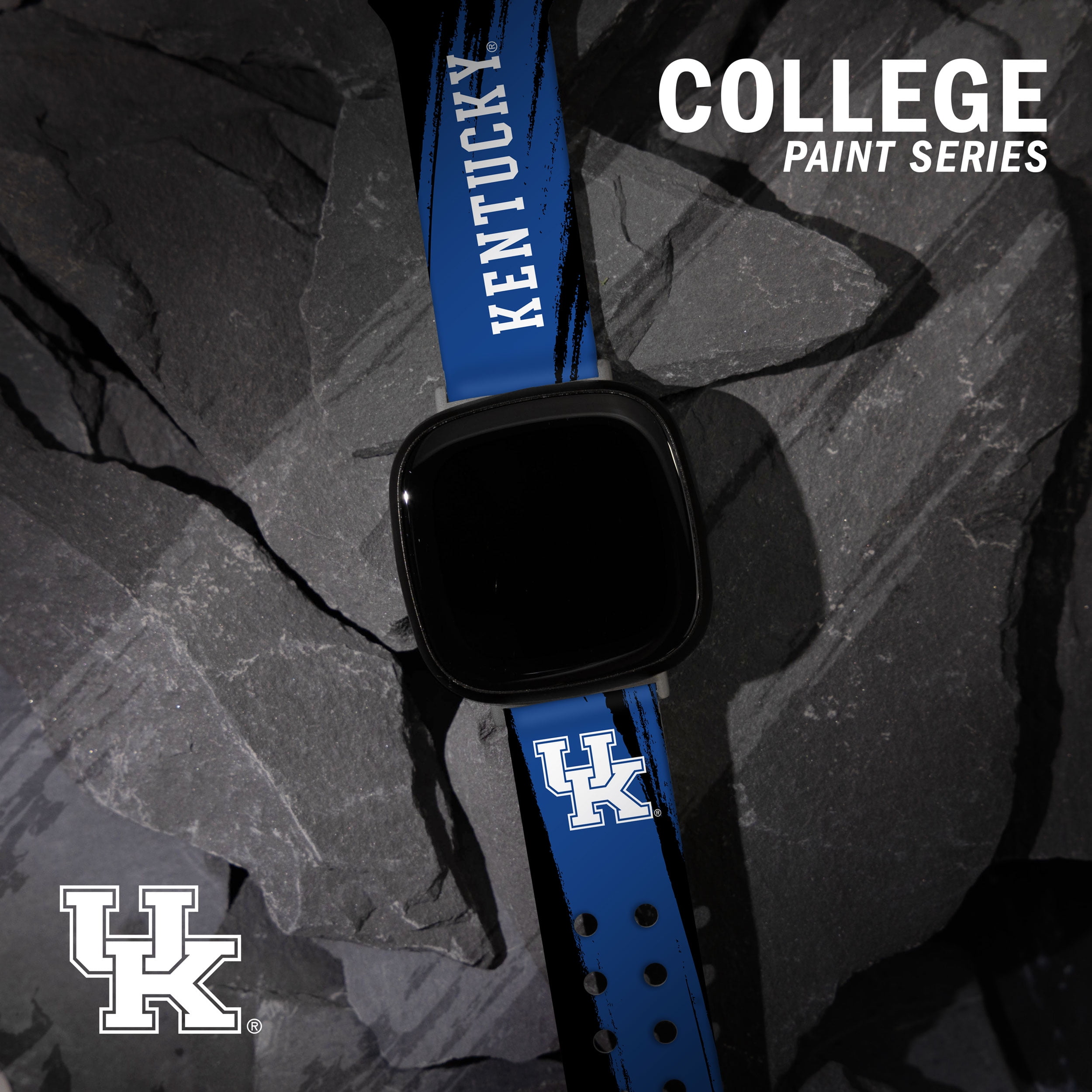 Kentucky HD Paint Stripe Unisex Watch Band for FitBit Versa 3 & Sense (Long)