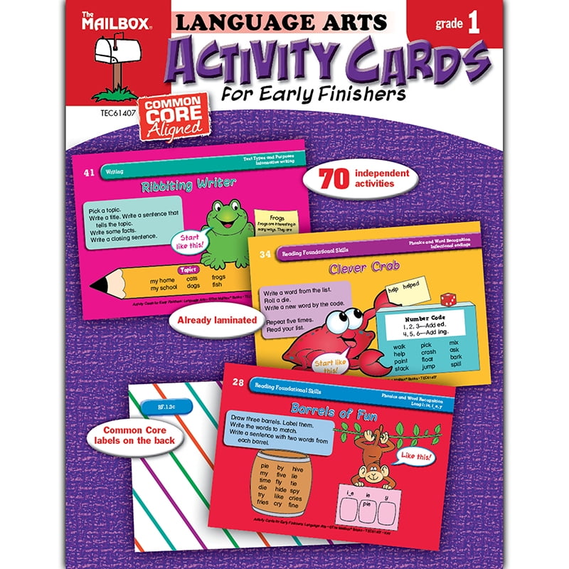 The Mailbox Books Language Arts Activity Cards for Early Finishers ...