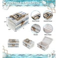 thumbnail image 2 of CoTa Global Silver Sea Wooden Jewelry Box - Handcrafted Nautical Trinket with Anchor and Starfish, Accent Tabletop Home Decor, Beach Sea Shell Jewelry Storage Organizer - Large, 7 Inch, Color May Vary, 2 of 7