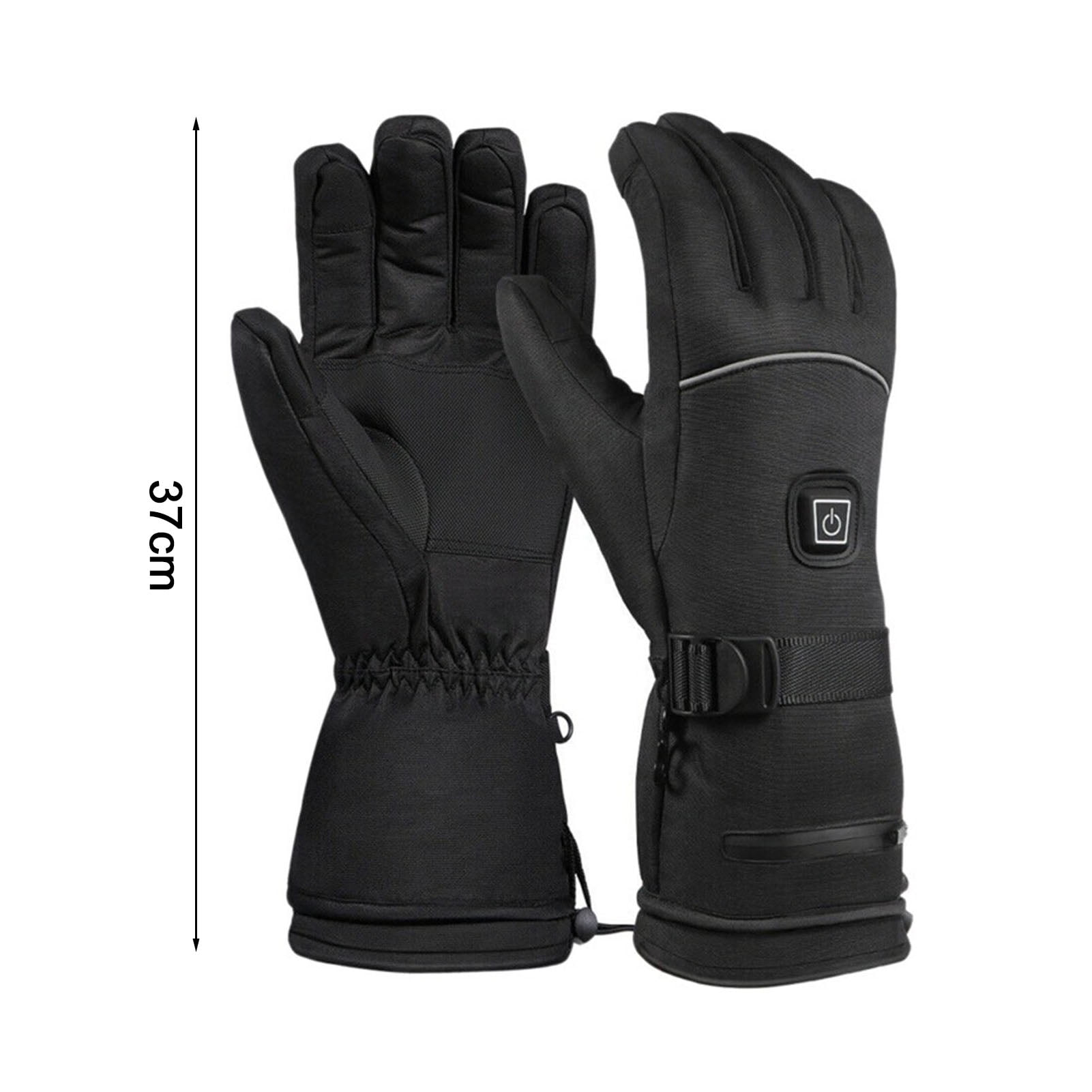 Electric Heated Gloves Battery Operated Winter Ski Gloves Waterproof Touchscreen Warming Gloves for Outdoor Motorcycle Hiking