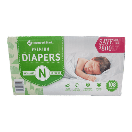 M.M Premium Baby Diapers - 1 - 176 ct. (8 - 14 lbs.)