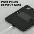 thumbnail image 4 of Dteck Case for iPad  Air 11 inch 2025/2024,Heavy Duty Silicone Case 3-Layer Protection Built-in Pencil Holder Shockproof Kickstand Cover for iPad  Air 11-in. M3/M2,Black, 4 of 5