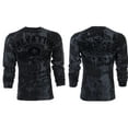 thumbnail image 2 of ARCHAIC BY AFFLICTION Men's Thermal Shirt BLACK TIDE Biker, 2 of 9
