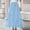 Light Blue, variant on Hrsba Womens Flowy Mesh Maxi Skirts,Solid Color High Waist Lightweight Mesh Flowy Long Womens Skirt