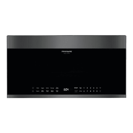 

Frigidaire FGBM19WNVD 30 Gallery Series Black Stainless Steel Over-the-Range Microwave with 1.9 cu. ft. Capacity 300 CFM Sensor Cooking and LED Interior Lighting