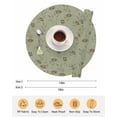 thumbnail image 6 of 15 Inch Round Placemats Set of 4, Sage Green Floral Non Slip Heat Insulation PP Table Mats, Vintage Spring Botanical Flowers Washable Place Mats for Kitchen Dining Party Table Decor, 6 of 7