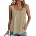 thumbnail image 1 of Timegard Camisoles pour Femmes Col Rond Oeillets Sans Manches Chic Décontracté Ample Chemise Haut Camis Tenue de Plage, 1 of 6