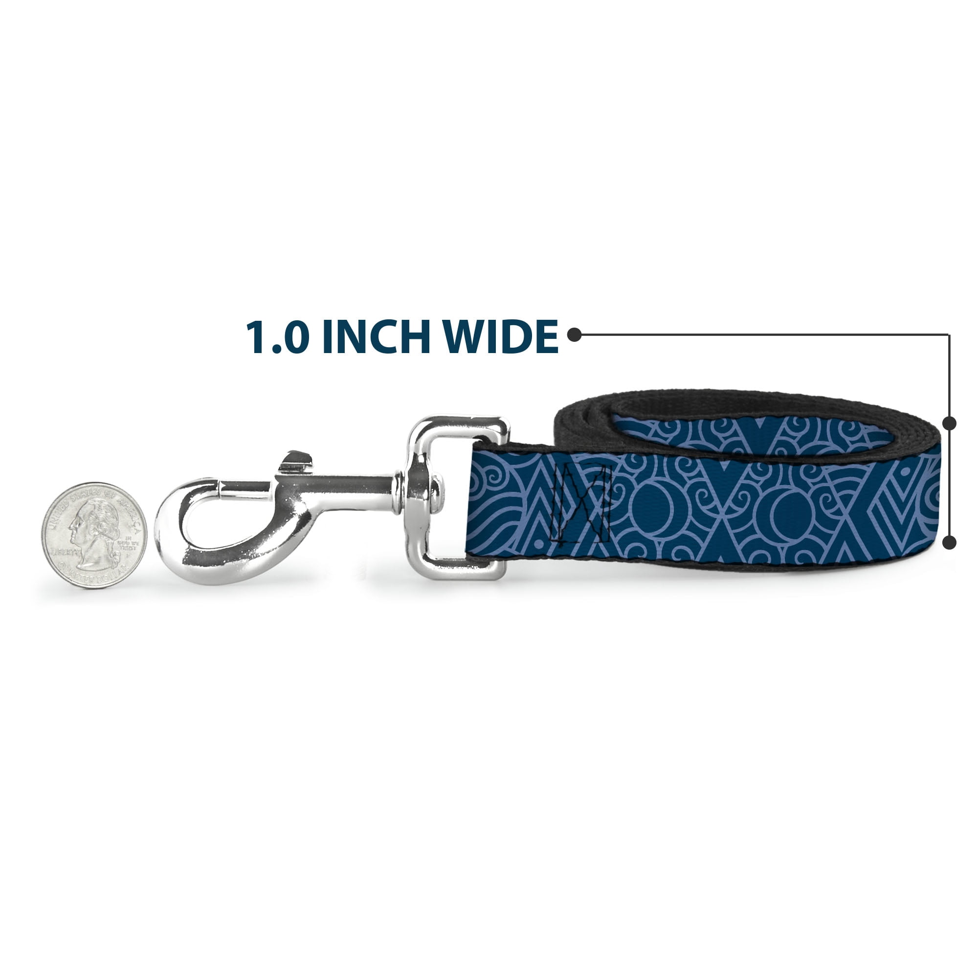 Nickelodeon Pet Leash, Dog Leash, Avatar Last Airbender Water Element Symbol Blues, 6 Feet Long 1.0 Inch Wide