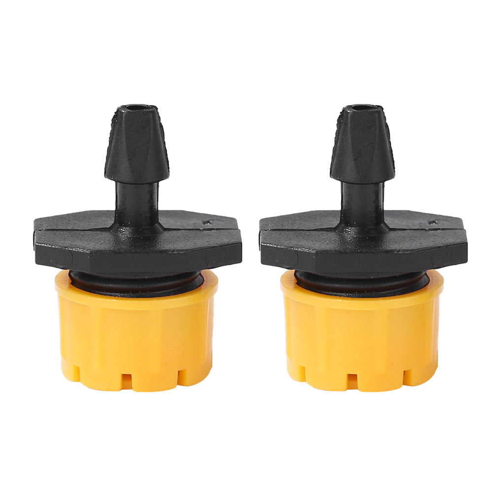 uxcell Pressure Compensating Dripper 5 GPH 20L/H Emitter for Garden Lawn Drip Irrigation with Barbed Hose Connector Plastic Yellow 50pcs 