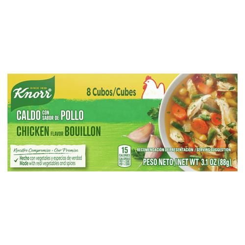 Knorr Cube Bouillon, Chicken, 8 Cubes, 3.1 Oz - Pack of 2