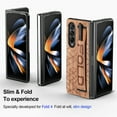 thumbnail image 4 of K-Lion for Samsung Galaxy Z Fold 4 Slim Case, Folding Design Wristband Ring Pen Holder Anti-Slip Strip Drop Protection Shockproof Case for Samsung Galaxy Z Fold4 6.7 inch,Brown, 4 of 9