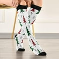 thumbnail image 5 of FREEAMG Plaid Christmas Trees Compression Socks for Women Men,Knee High Stockings for Athletic Sports,Running,Travel, 5 of 7
