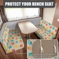 thumbnail image 2 of POLERO Stretch Polyester Fabric RV Dinette Cushion Covers Compatible with Couch Camper, RV Booth Seat Covers for Dinette Booth Seats Sofa, Paw Print Pattern 2 Pieces, 2 of 8