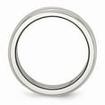 thumbnail image 2 of White Stainless Steel Ring Band Fashion Polished Grooved, 2 of 7