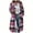 Pink, variant on Women's Plaid Wool Coats Fashion Casual Button Down Cardigans Fashion Lapel Outdoor Travel Long Jackets Loose Long Sleeved Overcoats with Pockets